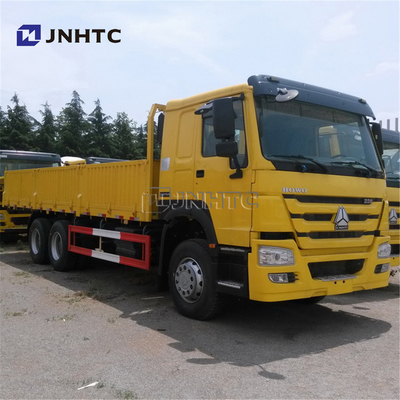 6X4 371HP شاحنة بضائع ثقيلة مسطحة بجدار جانبي