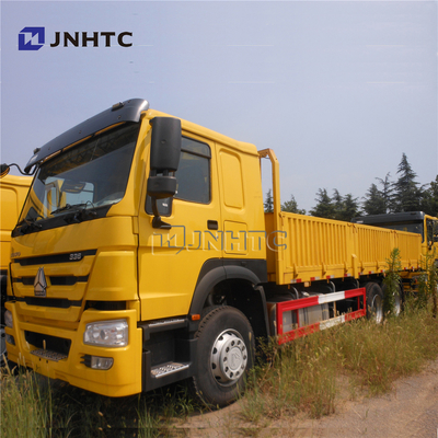 6X4 371HP شاحنة بضائع ثقيلة مسطحة بجدار جانبي