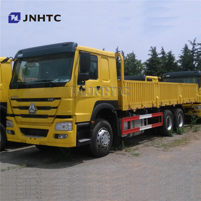 6X4 371HP شاحنة بضائع ثقيلة مسطحة بجدار جانبي