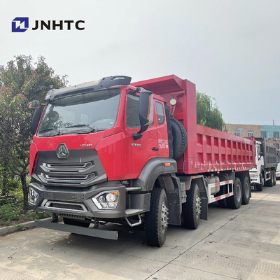 Sinotruk HOHAN 8x4 9.3m شاحنة قلابة ثقيلة جسم الشحن 12 عجلات Euro2 380hp
