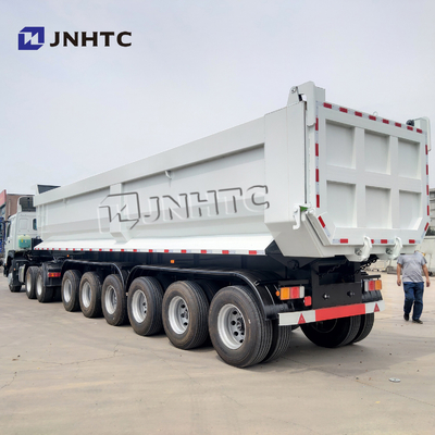 نصف مقطورات SINOTRUK ذات أربعة محاور للخدمة الشاقة 50T 40cbm شاحنة قلابة ذاتي القلب