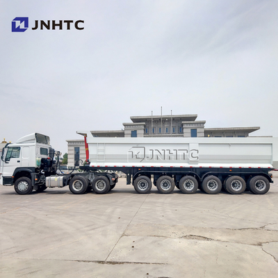 نصف مقطورات SINOTRUK ذات أربعة محاور للخدمة الشاقة 50T 40cbm شاحنة قلابة ذاتي القلب