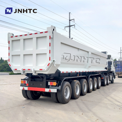 نصف مقطورات SINOTRUK ذات أربعة محاور للخدمة الشاقة 50T 40cbm شاحنة قلابة ذاتي القلب