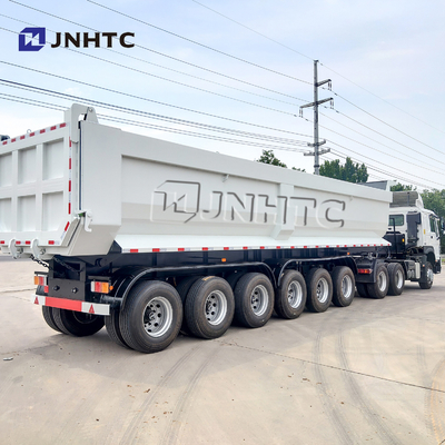 نصف مقطورات SINOTRUK ذات أربعة محاور للخدمة الشاقة 50T 40cbm شاحنة قلابة ذاتي القلب