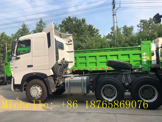 Sinotruk Howo 6 * 4 Tractor Truck 10 wheeler Tractor Head 100 طن