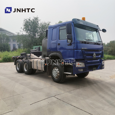 95 كم / ساعة 30 طن 6 × 6 Prime Mover Truck مستعملة Howo Tractor Truck Trailer Head