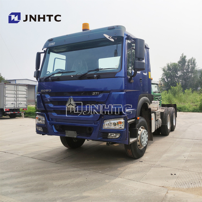 95 كم / ساعة 30 طن 6 × 6 Prime Mover Truck مستعملة Howo Tractor Truck Trailer Head