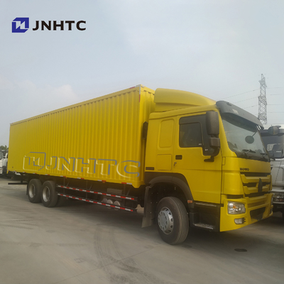 Sinotruk HOWO EURO2 Cargo Van Truck 10 Wheels A7 شاحنة نقل البضائع