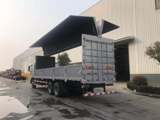 SINOTRUK HOWO A7 6X4 شاحنة بضائع ثقيلة Euro II 10 Wheeler Wing Van