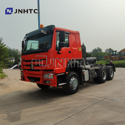 Howo Used Tractor Head Trailer 95 كم / ساعة 30 طن 6x6