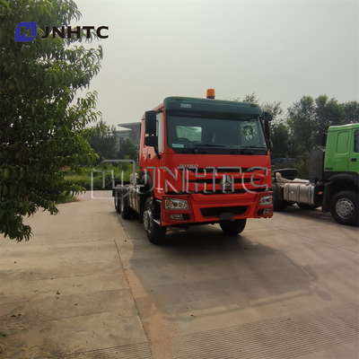 Howo Used Tractor Head Trailer 95 كم / ساعة 30 طن 6x6