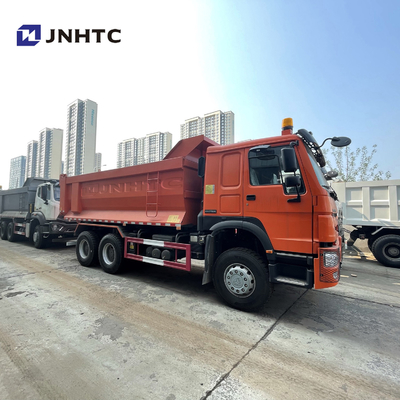 HOWO 6X4 371 Green 20 مكعب شاحنة قلابة ثقيلة مع ضوء إنذار جسم البضائع من النوع U