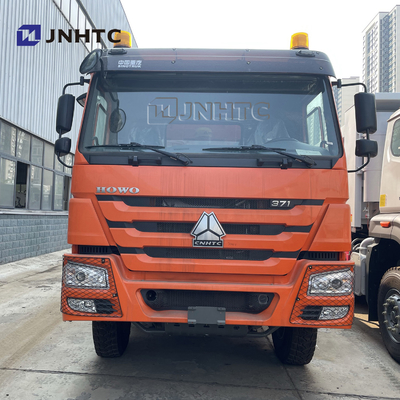 HOWO 6X4 371 Green 20 مكعب شاحنة قلابة ثقيلة مع ضوء إنذار جسم البضائع من النوع U