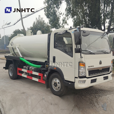 ساينو تراك HOWO 4X2 شاحنة شفط مياه الصرف الصحي Euro 3 Rhd LHD 5000 لتر
