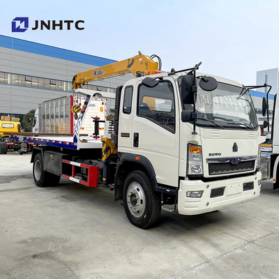 ساينو تراك HOWO 4x2 3-12TON Light Flatbed Cargo Wrecker Crane Truck