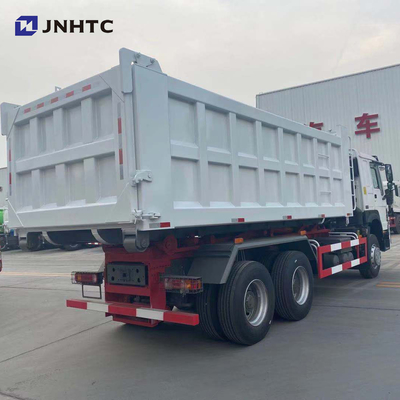 LHD ساينو تراك 371hp 6x4 10 عجلات هوو هوك رفع شاحنة لجمع القمامة