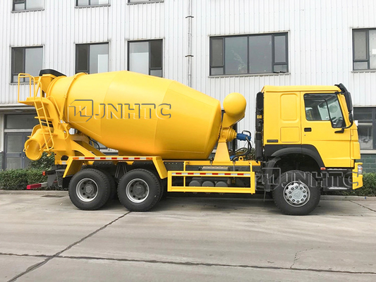 336hp ساينو تراك هوو شاحنة خلط الخرسانة 10M3 6x4 10 عجلات اليد اليسرى