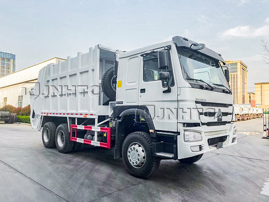 6 × 4 10 عجلات 16CBM النفايات الضاغطة شاحنة معلقة دلو