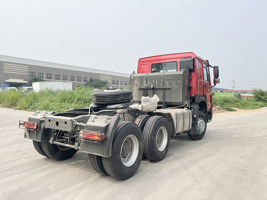 6 × 4 3.5 بوصة Euro2 Sinotruk Howo 371 Tractor Truck 10 Wheels Head Tractor