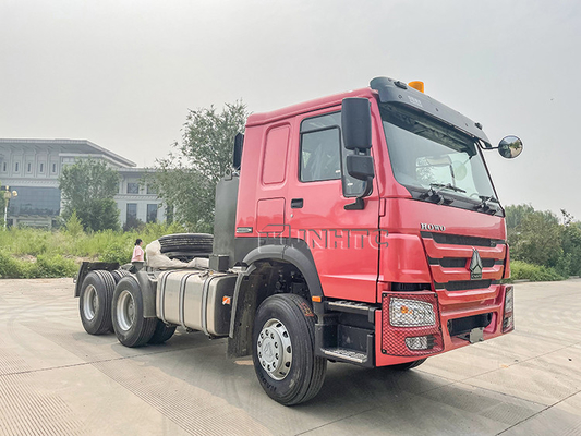 6 × 4 3.5 بوصة Euro2 Sinotruk Howo 371 Tractor Truck 10 Wheels Head Tractor