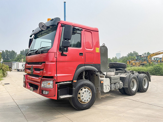 6 × 4 3.5 بوصة Euro2 Sinotruk Howo 371 Tractor Truck 10 Wheels Head Tractor