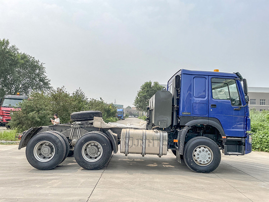 6 × 4 شاحنة هوو جرار شاحنة رأس مقطورة شاحنة 371hp المحرك الرئيسي
