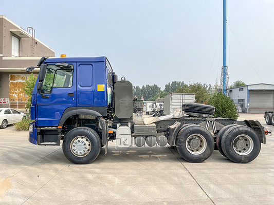 420hp ساينو تراك 10 عجلات المحرك الرئيسي شاحنة 6 × 4 شاحنة هوو مقطورة شاحنة رئيس