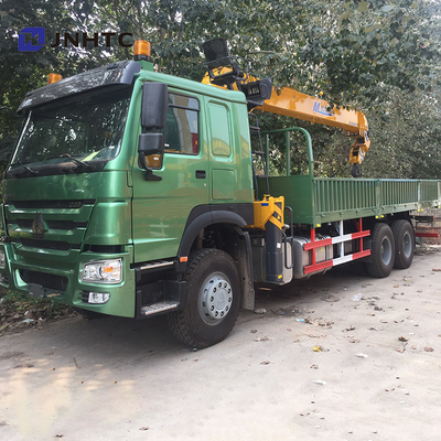 10 عجلات 371hp 10 طن مستقيم الذراع كرين شاحنة ساينو تراك HOWO 6x4