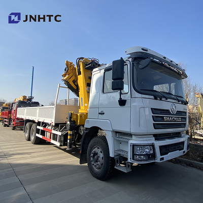 شاحنة مسطحة مسطحة للشحن Dropside Crane Shacman F3000 6x4