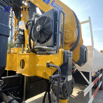 شاحنة مسطحة مسطحة للشحن Dropside Crane Shacman F3000 6x4