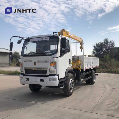 لوحة مسطحة شاحنة بضائع محمولة على رافعة ساينو تراك HOWO 4x4 جميع العجلات