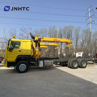 ساينو تراك كرين بوم شاحنة 6 × 4 10 عجلات 12 طن ذراع مستقيم